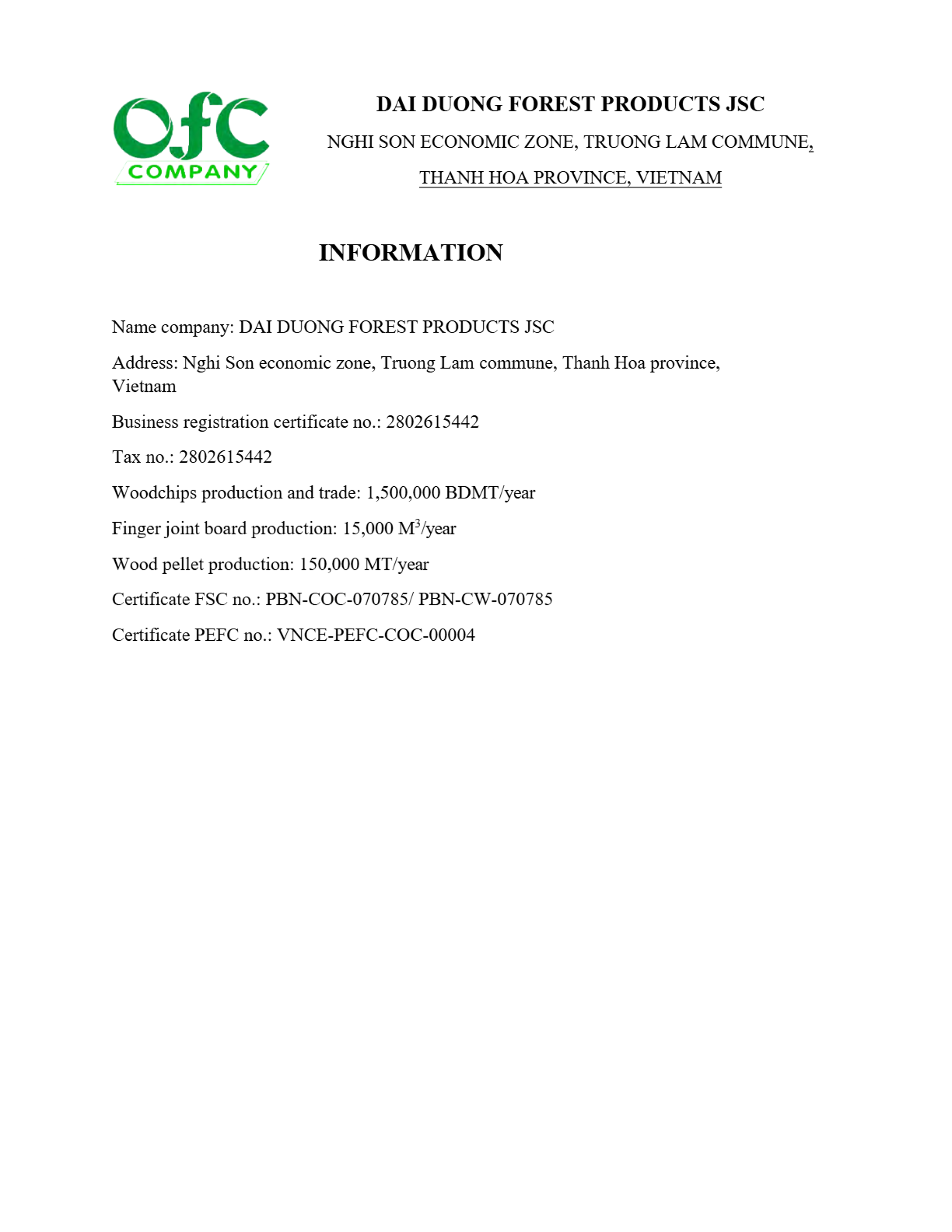 Company Information